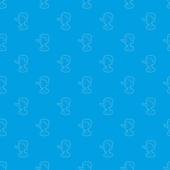 Boy with a long nose pattern vector seamless blue repeat for any use