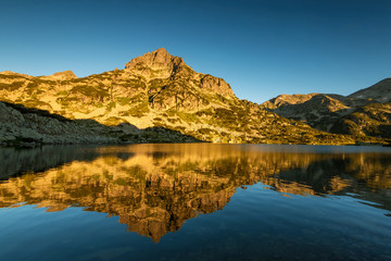 Fototapeta na wymiar Popovo Lake and Jangal mountain in Pirin National Park,Bulgaria.