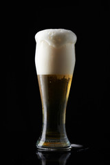 Lager beer in glass