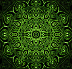 abstract fractal futuristic green pattern
