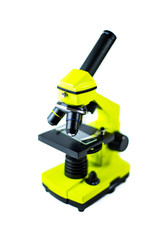 Microscope on white background