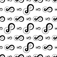 Infinity Sign Icon Seamless Pattern