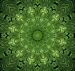 abstract fractal futuristic green pattern