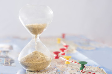 Abstract photo of time planning and spending in vacation