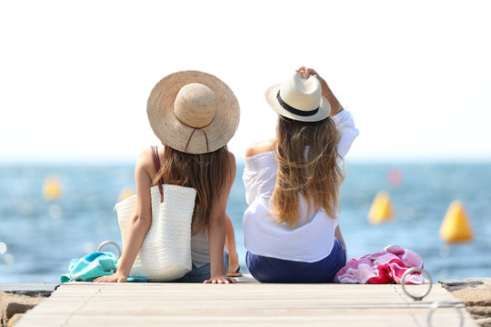 Tourists enjoying summer holidays on the beach