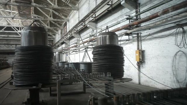 Round rollers for rolling wire. Wire factory
