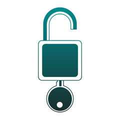Key inside padlock vector illustration graphic design