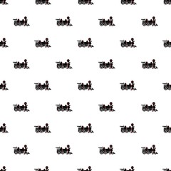 Locomotive icon in simple style isolated on white background