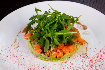 Delicious tartar salmon