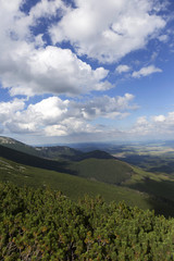 View on the mountain Peaks of the High Tatras, Slovakia