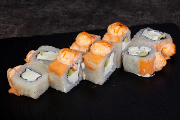 Japanese roll with salmon