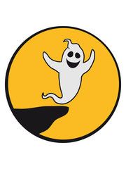 mond klippe nacht sonne kreis rund gespenst geist lachen süß niedlich frech comic cartoon clipart spuken horror monster grusel halloween