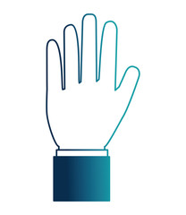 Obraz premium hand human stop icon vector illustration design