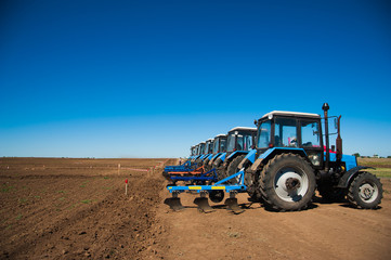 Agriculture with a tractor