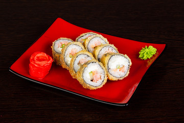 Japanese roll with salmon