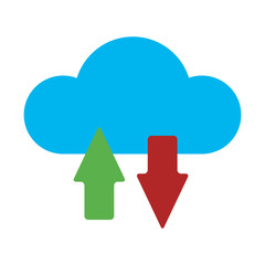 Cloud computing technology symbol vector illustration graphic design