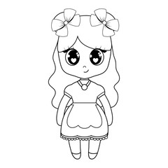 kawaii anime girl design