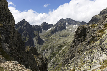 View on the mountain Peaks of the High Tatras, Slovakia