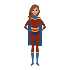 Super woman cartoon vector illustration graphic design