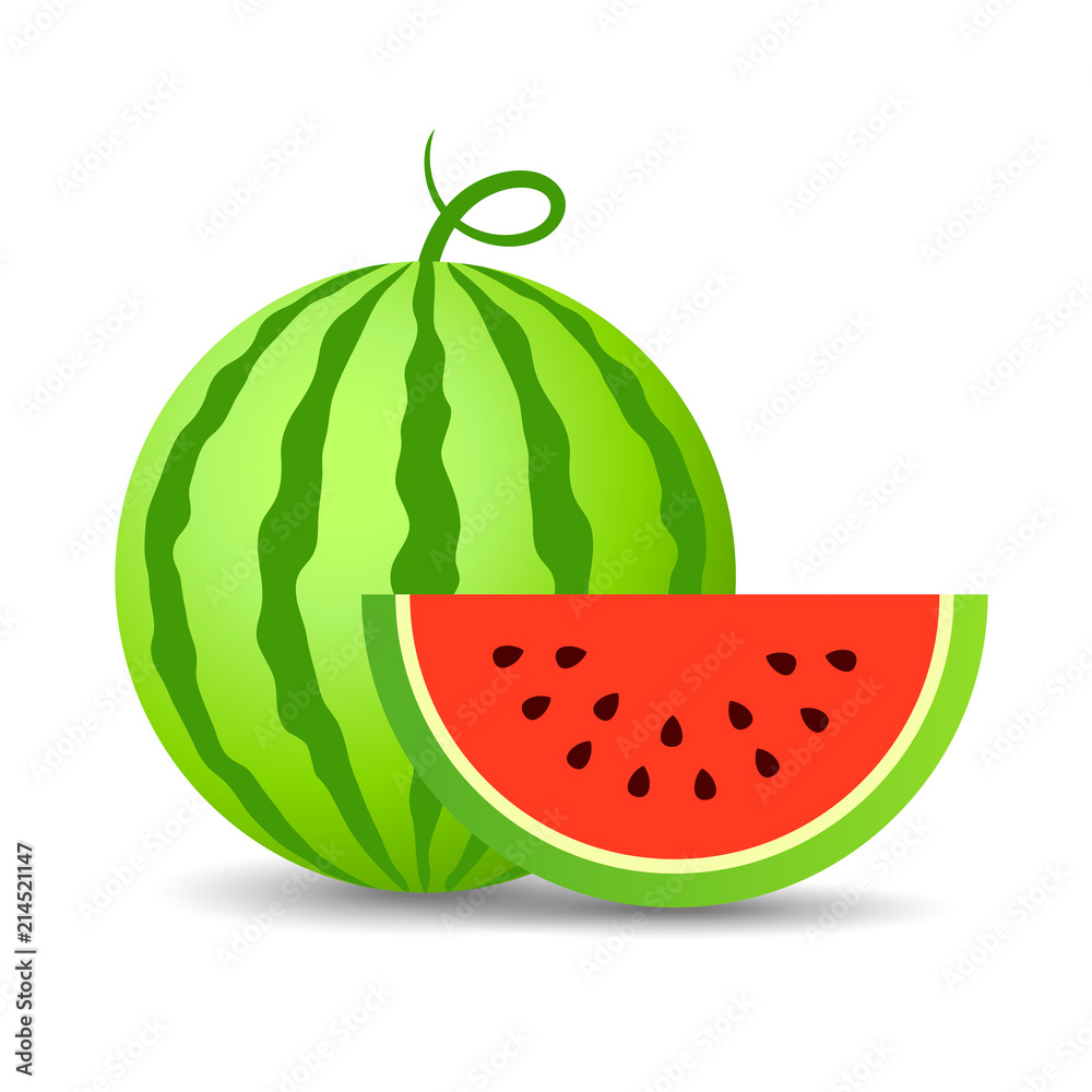 Poster Watermelon vector cartoon icon - Posters