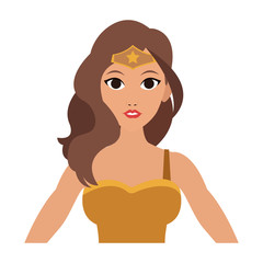 Medieval woman warrior cartoon vector illustration graphic design