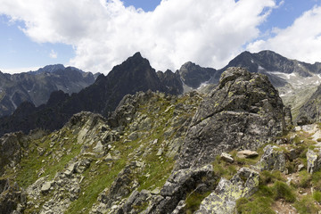 View on the mountain Peaks of the High Tatras, Slovakia