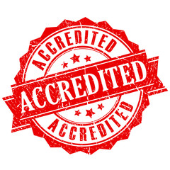 Obraz premium Accredited vector stamp