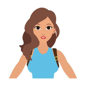 Action woman costume cartoon vector illustration graphic design