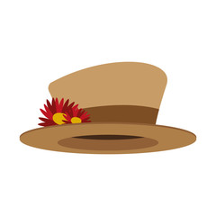 Women hat with flowers vector illustration graphic design