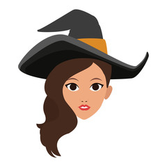 Witch hat cartoon vector illustration graphic design