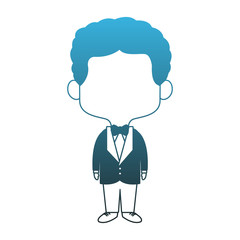 Groom midget cartoon vector illustration graphic design
