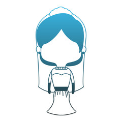Beautiful midget bride cartoon vector illustration graphic design