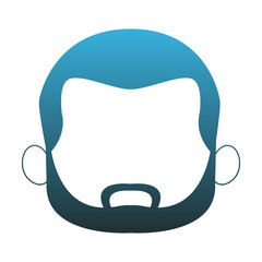 Cute midget afro man  with beard vector illustration graphic design