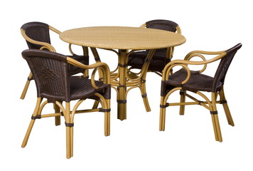 set of furniture from a rattan