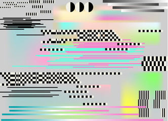 Glitch background art. Digital abstract pixel noise effect. Television glitched error screen.