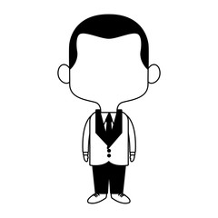 Midget businessman cartoon vector illustration graphic design