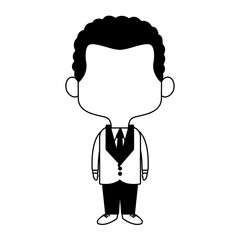 Midget businessman cartoon vector illustration graphic design