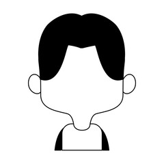 Cute midget man profile vector illustration graphic design