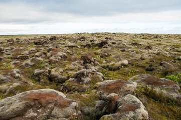 Texturas e padrões na bonita paisagem da Islândia