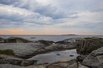 Scenic evening in Flakstad island, Lofoten