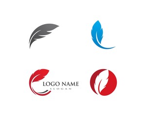 Feather  Logo template