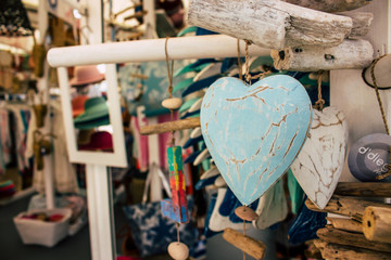 Souvenir shop. THE XVIII INTERNATIONAL ARTESANIA SHOW: Located in the Antonio Banderas Square of Puerto Banús city, Marbella, Andalusia, Spain. Picture taken – 19 july 2018.