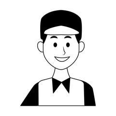 Young man with casual clothes cartoon vector illustration graphic design