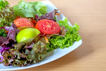 Fresh mixed vegetables salad.