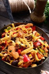 Asian food - bami goreng noodles