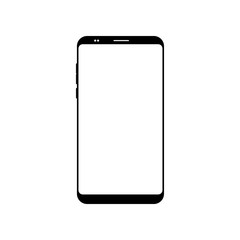 Empty smartphone icon. Cell phone symbol. Mobile gadget, PDA template