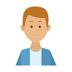 Young man with casual clothes cartoon vector illustration graphic design