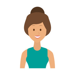 Young woman with casual clothes cartoon vector illustration graphic design