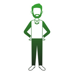 Young man with casual clothes cartoon vector illustration graphic design