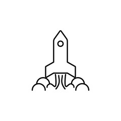 rocket icon. Element of sturt up icon for mobile concept and web apps. Thin line rocket icon can be used for web and mobile